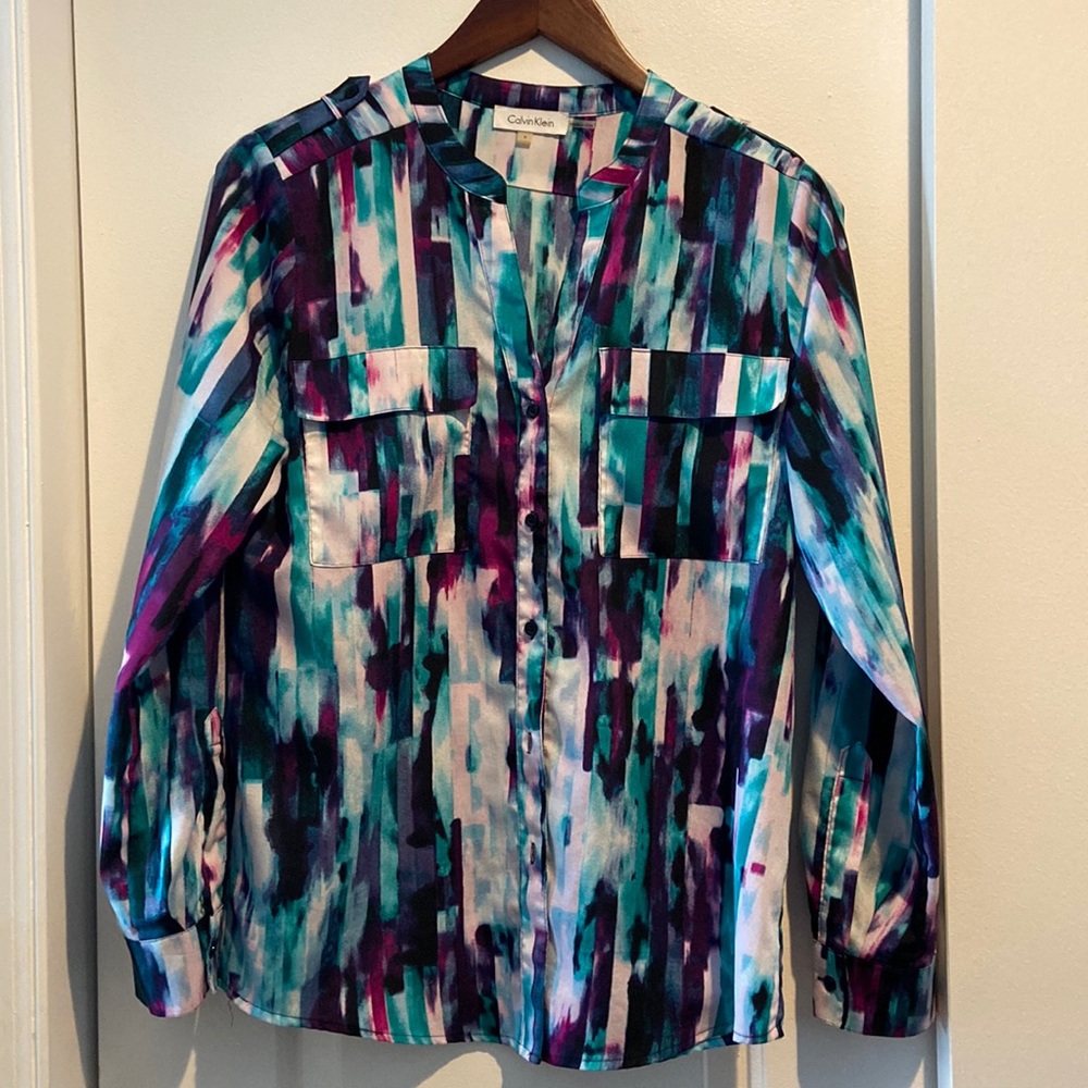 Calvin Klein watercolor blouse